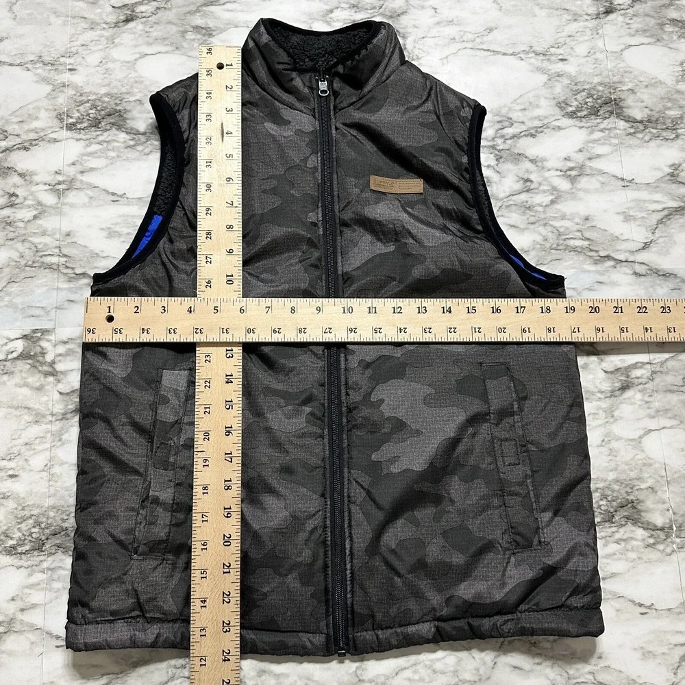 Buffalo David Bitton Reversible Vest‎ Camouflage Yoke Boys Size L 14-16